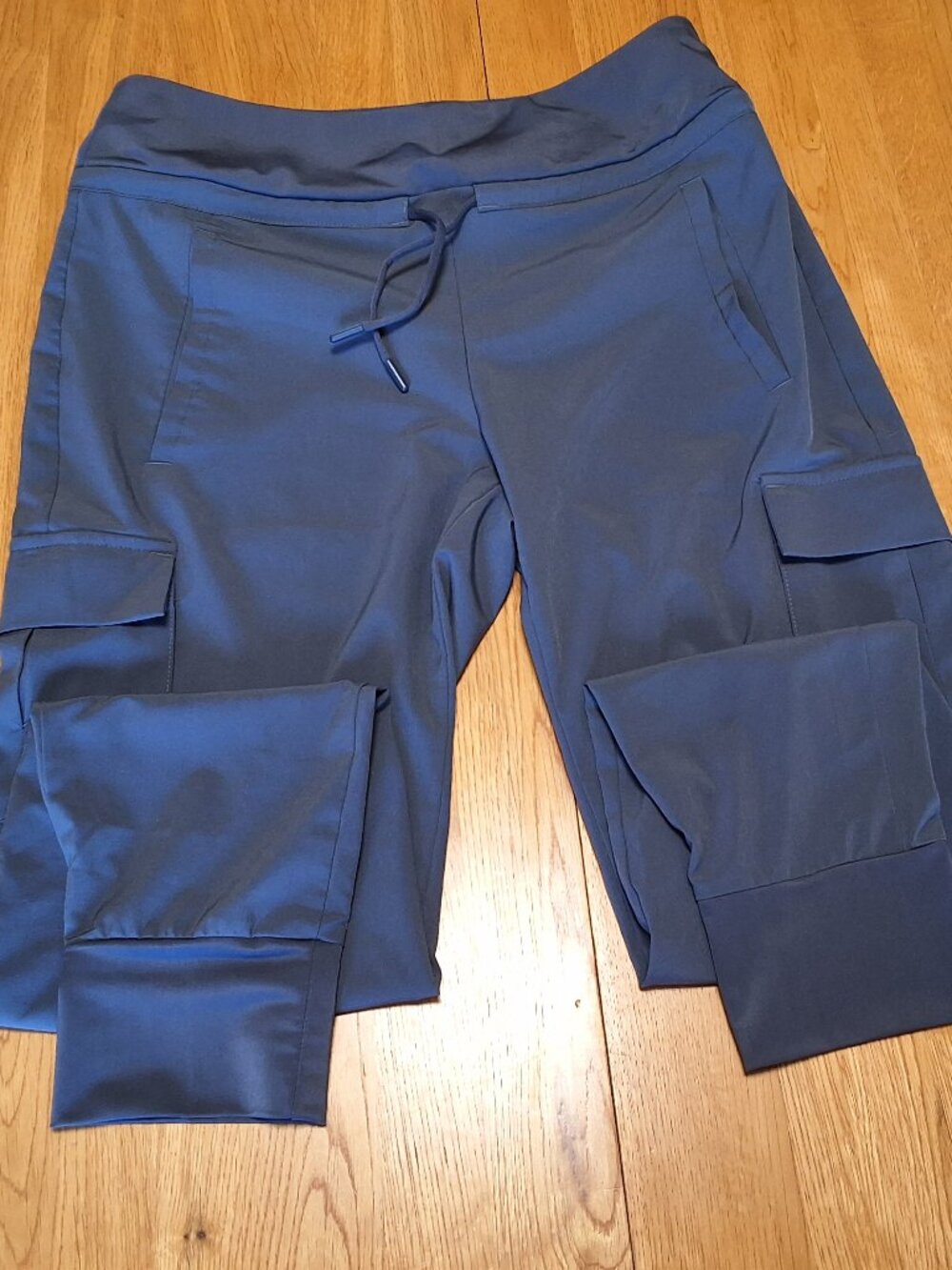 Athletic Works Cargo Pants Womens Size Small Dark Gray Elastic Waist Drawstring